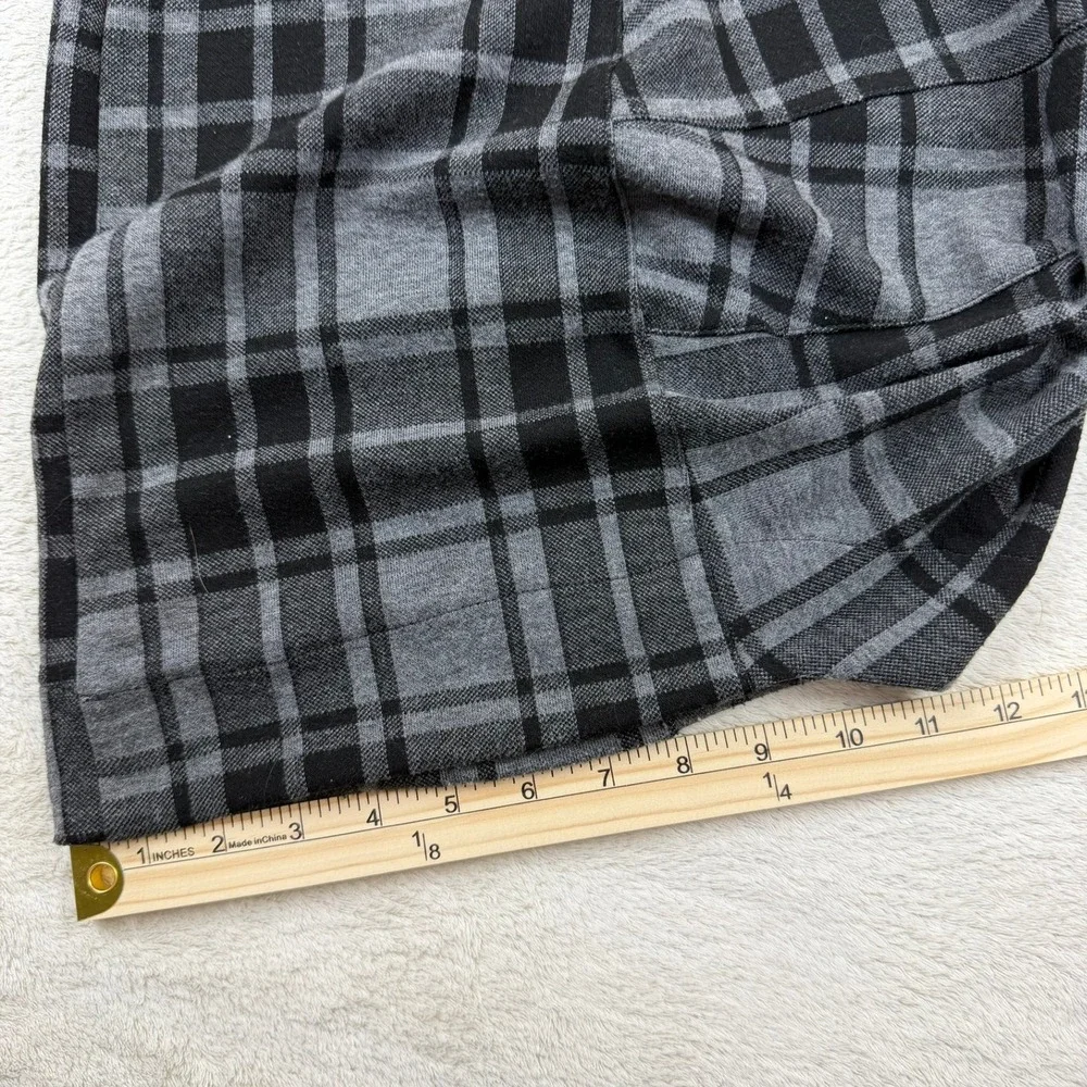 Y2K Plaid Balloon Capri Pants Womens Large Avant Garde Bubble Hem Goth 32